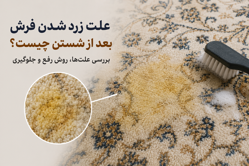 علت زرد شدن فرش بعد از شستن چیست؟ بررسی علتها، روش رفع و جلوگیری